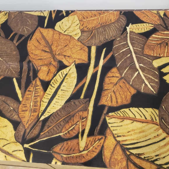 Black & Neutral Leaves Home Decor Cut Fabric 100% Cotton - Picture 2 of 6